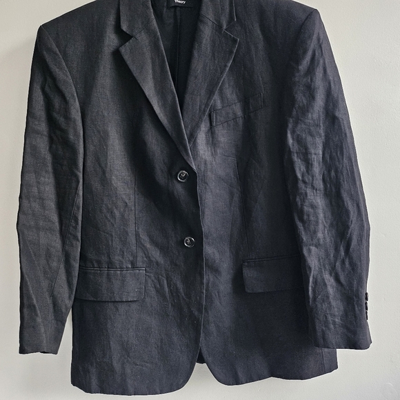 New Theory Galena Boxy Oversized Linen Black Jacket/Blazer NWT Size Petite Small - Picture 13 of 17